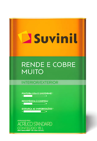 Tinta Rende E Cobre Muito Cores Básicas 18 Litros Suvinil - Branco - Fosco